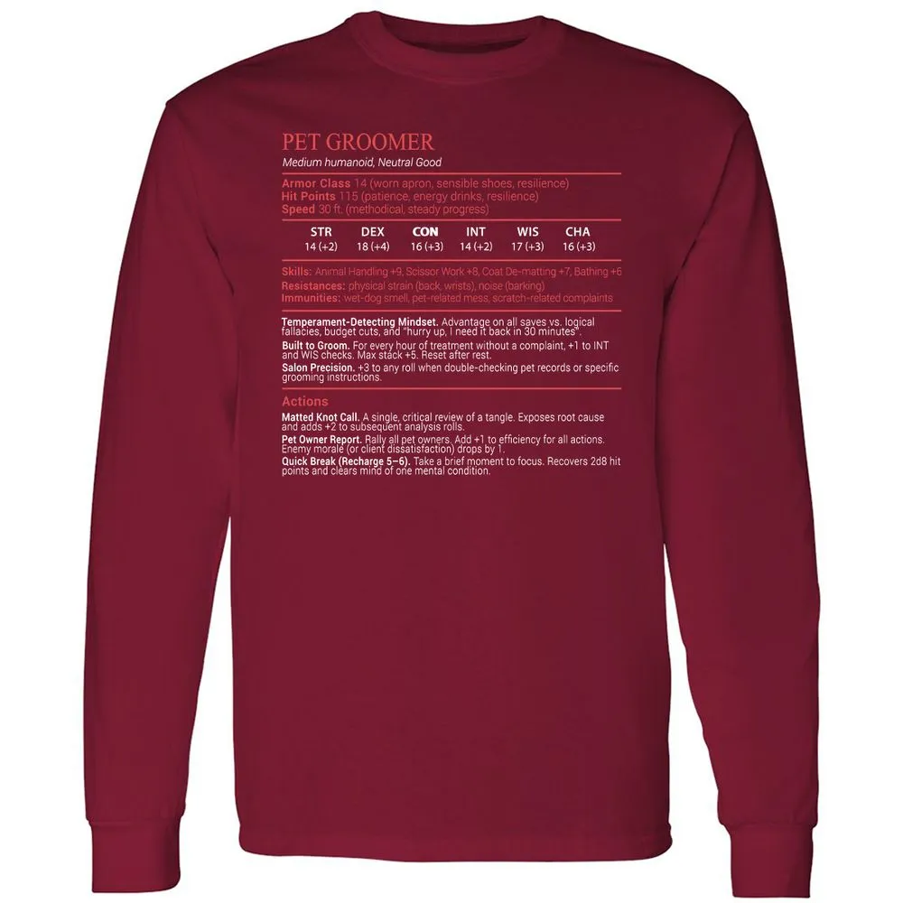 Pet Groomer Stats Block - Cardinal Red - 7