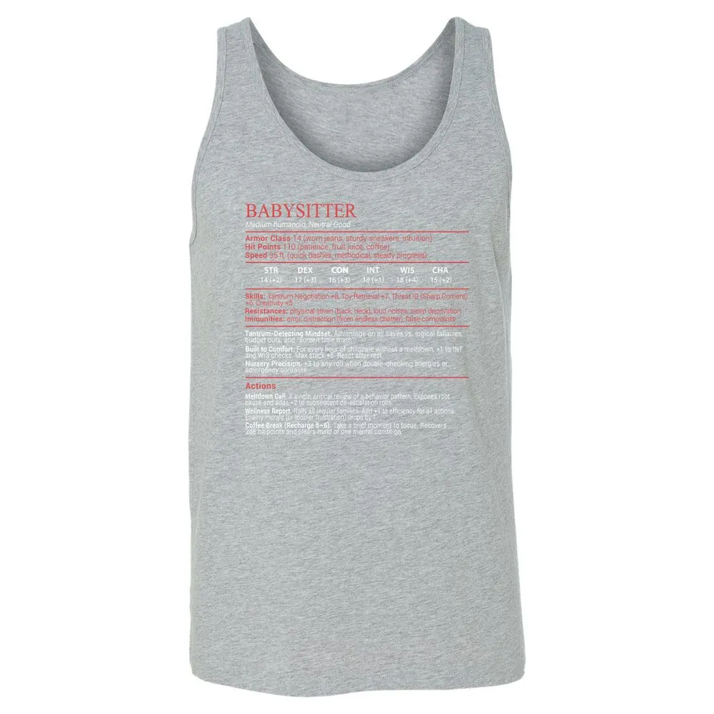 Baby Sitter Stats Block - Athletic Heather - 10