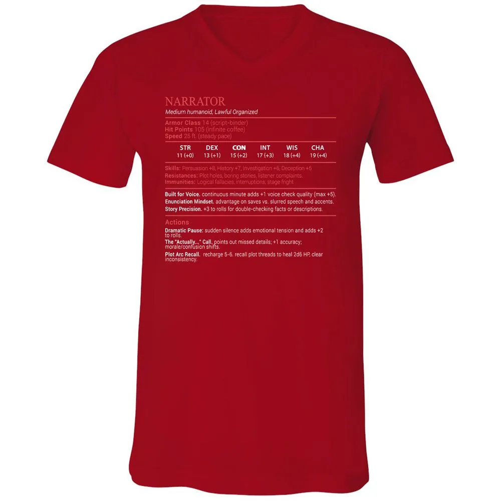 Narrator Stats Block - Red - 6