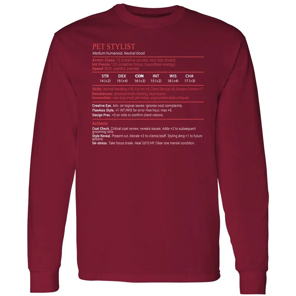 Pet Stylist Stats Block - Cardinal Red - 7