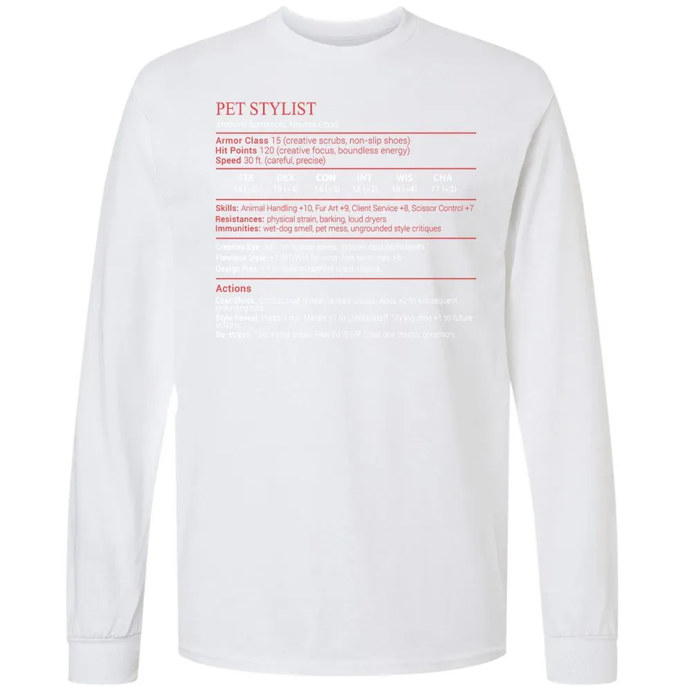 Pet Stylist Stats Block - White - 17