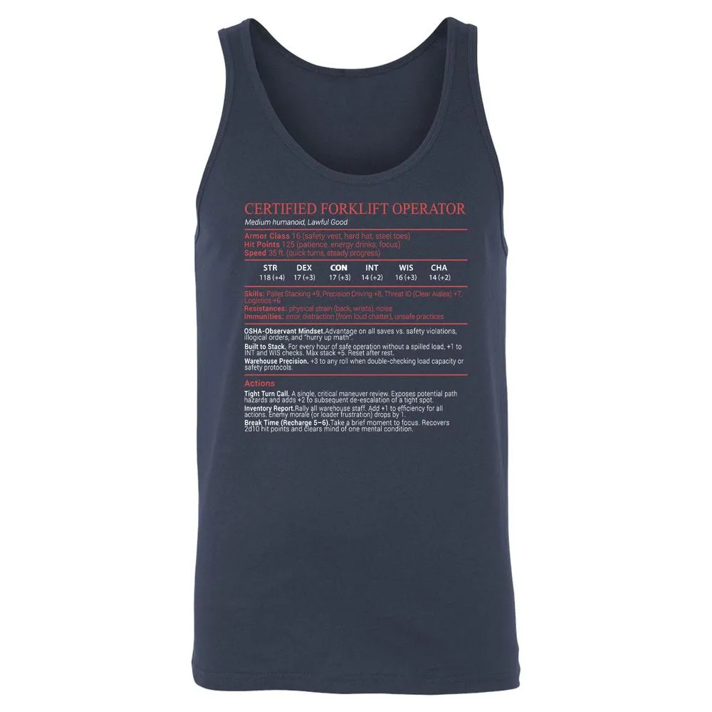 Certified Forklift Operator Stats Block - Navy - 2