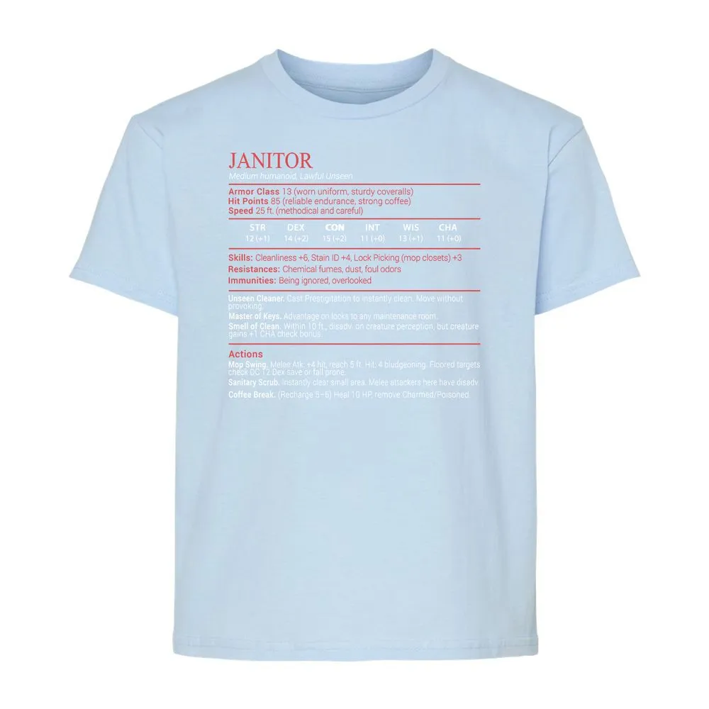 Janitor Stats Block - Light Blue - 6