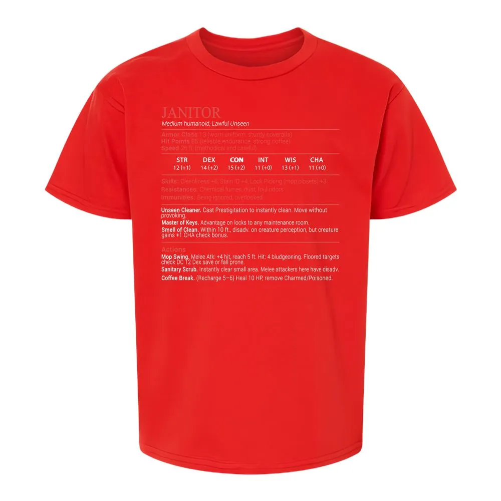 Janitor Stats Block - Red - 8