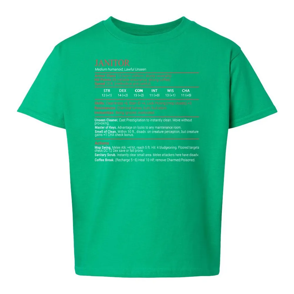Janitor Stats Block - Irish Green - 16