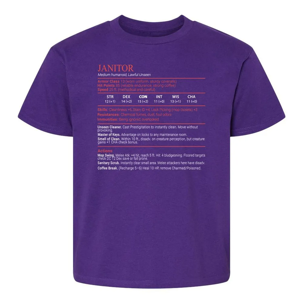 Janitor Stats Block - Purple - 17