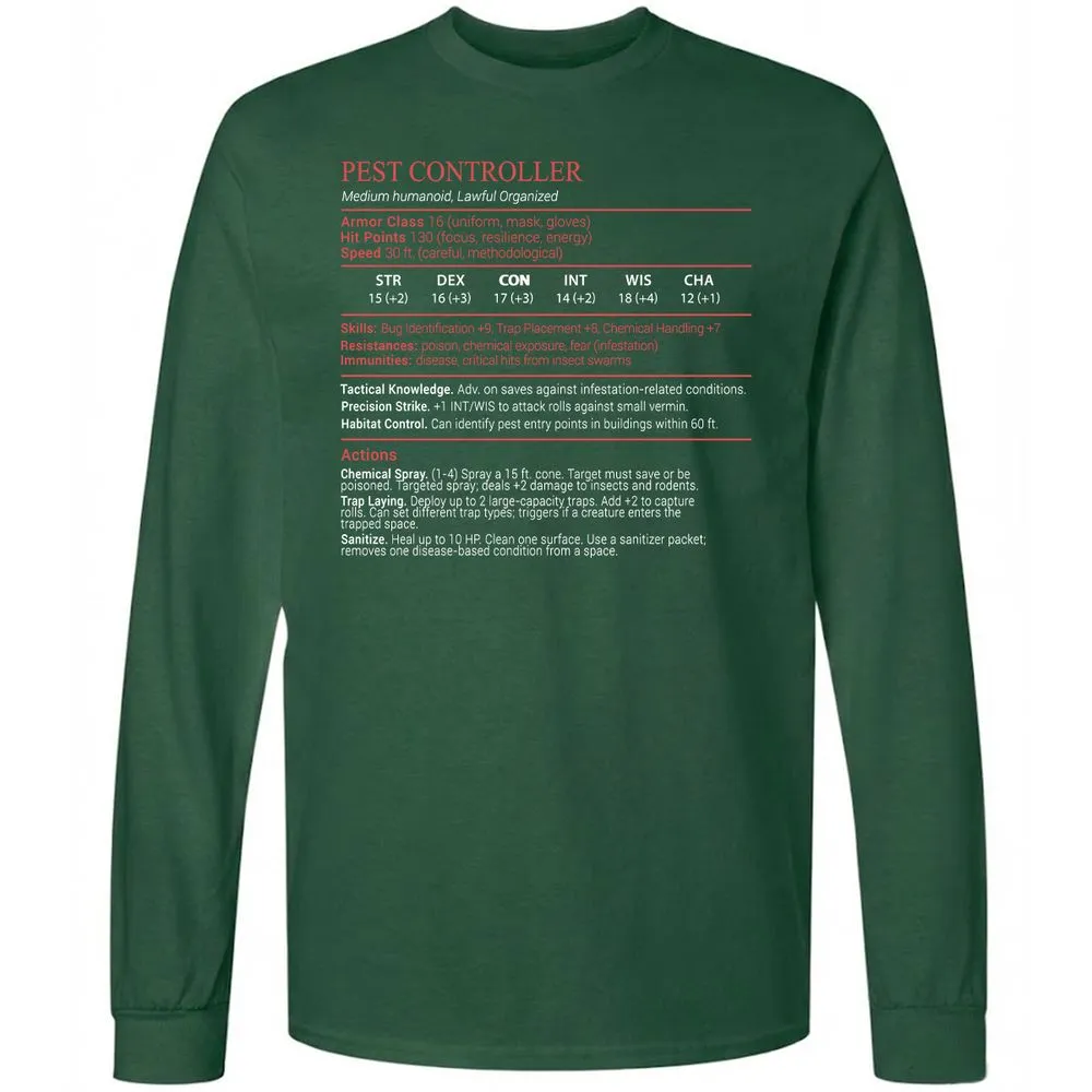 Pest Controller Stats Block - Forest Green - 4