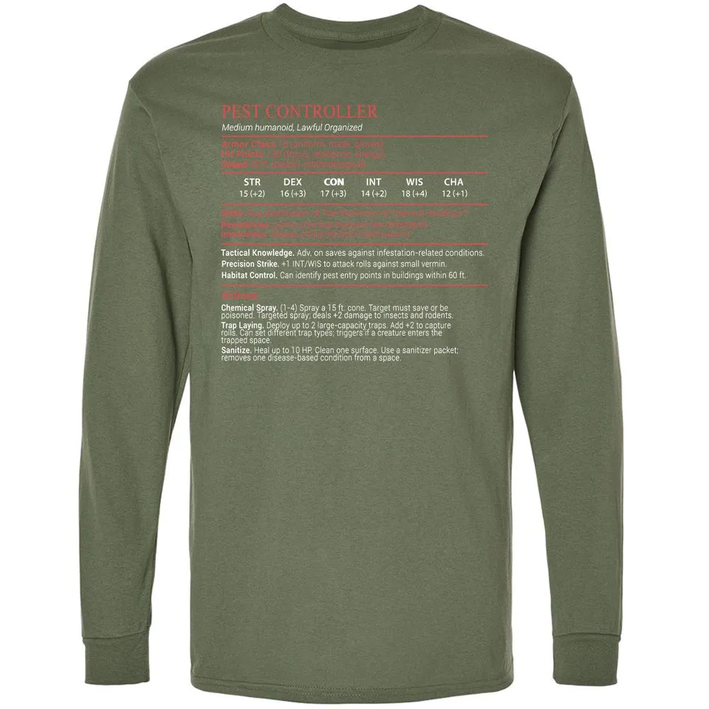 Pest Controller Stats Block - Military Green - 9