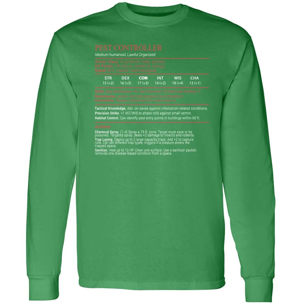 Pest Controller Stats Block - Irish Green - 10