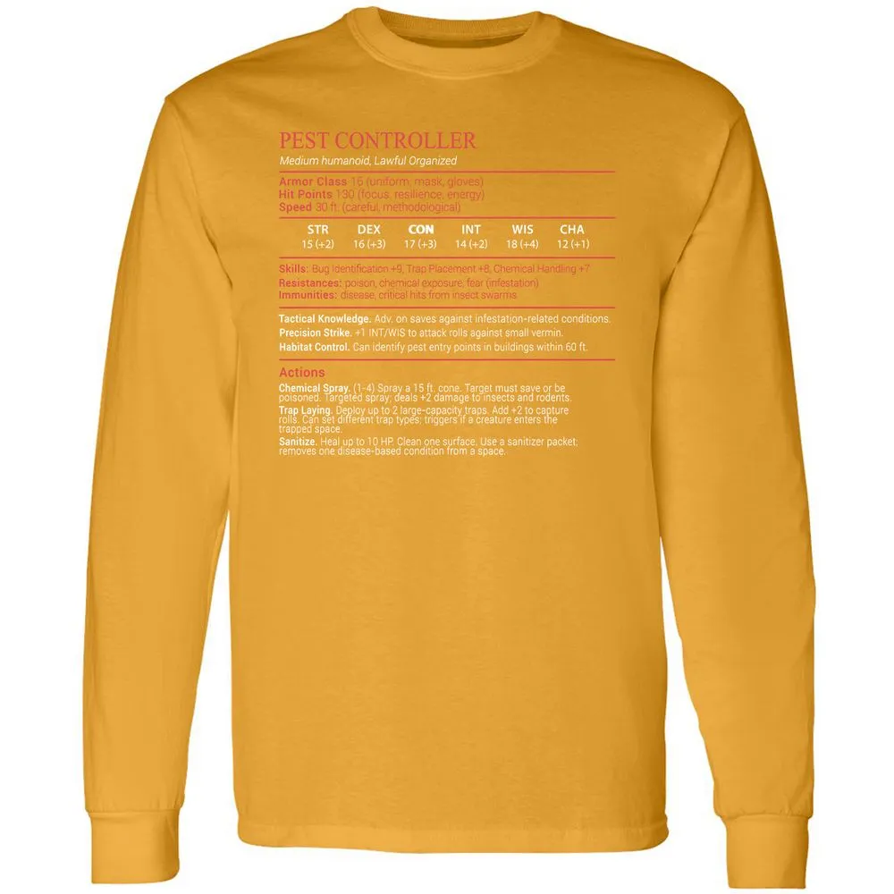 Pest Controller Stats Block - Gold - 13
