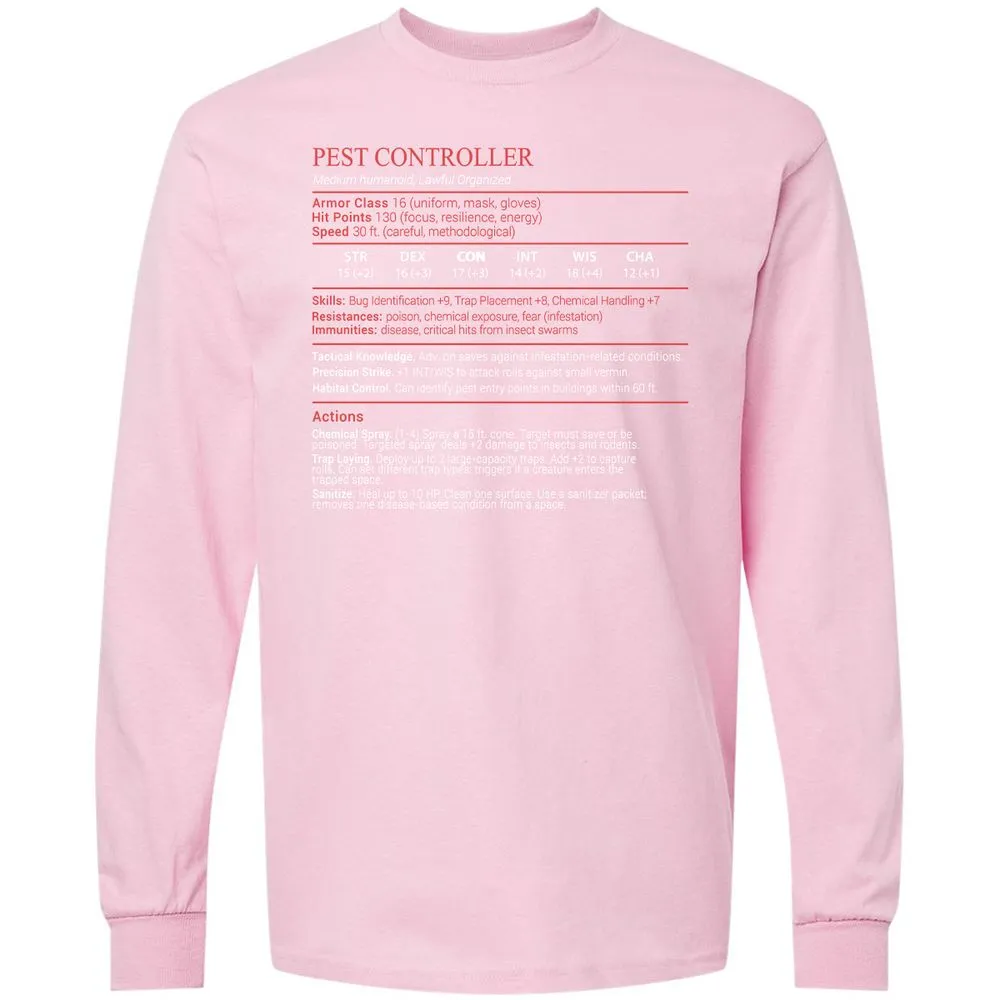Pest Controller Stats Block - Light Pink - 16
