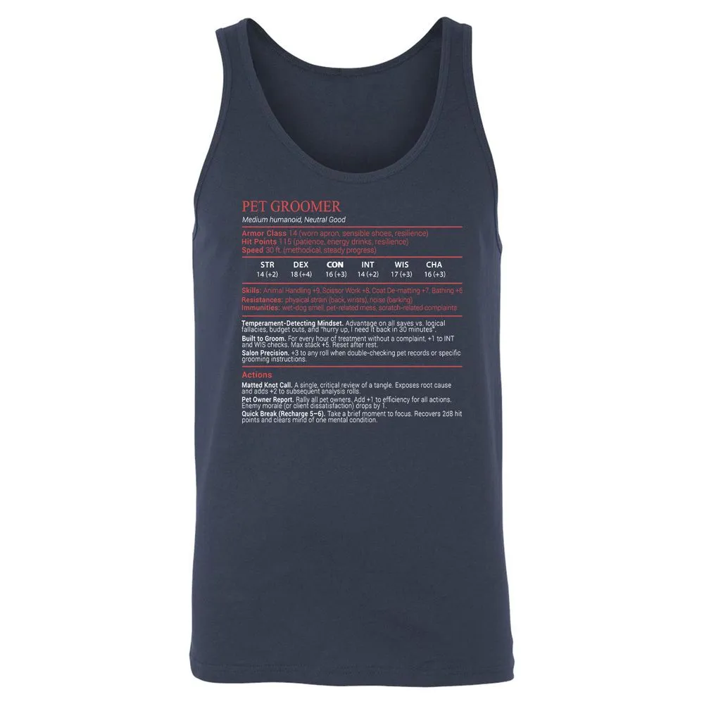 Pet Groomer Stats Block - Navy - 2