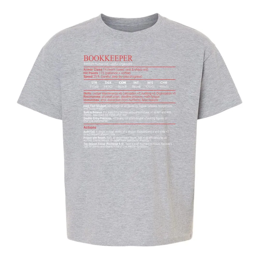 Bookkeepper Stats Block - Sport Grey - 3
