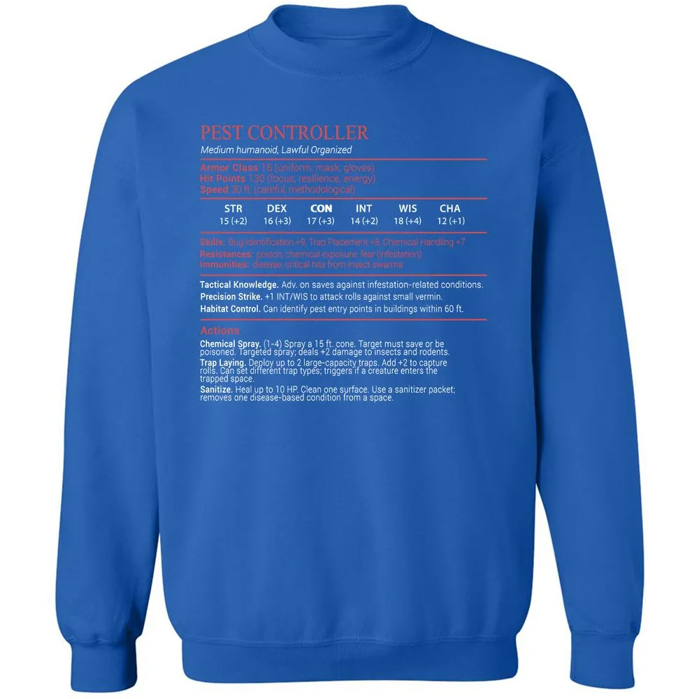 Pest Controller Stats Block - Royal - 3