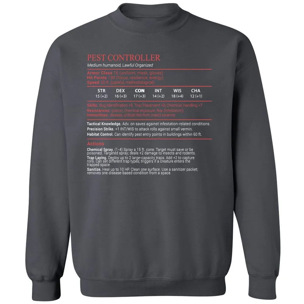 Pest Controller Stats Block - Charcoal - 6