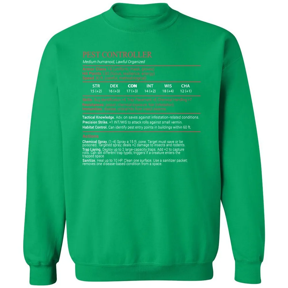 Pest Controller Stats Block - Irish Green - 13