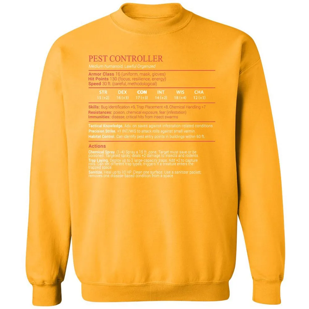 Pest Controller Stats Block - Gold - 14