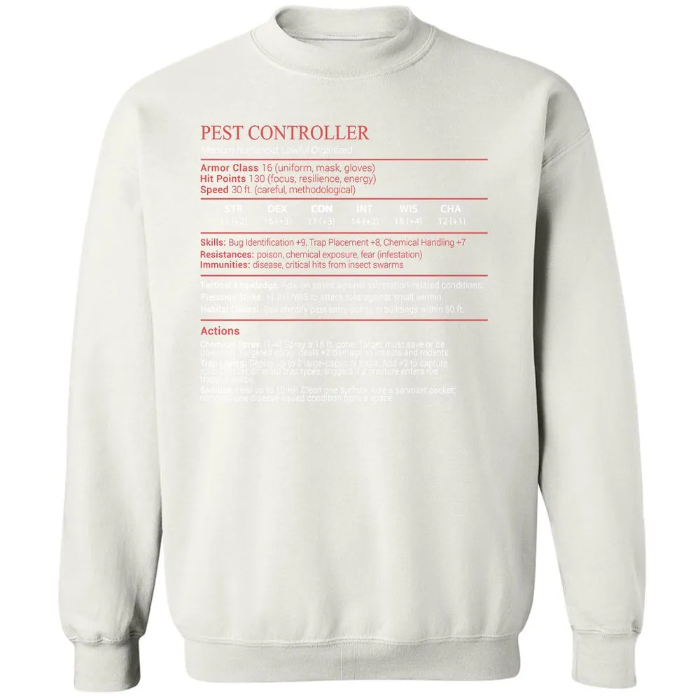 Pest Controller Stats Block - White - 18