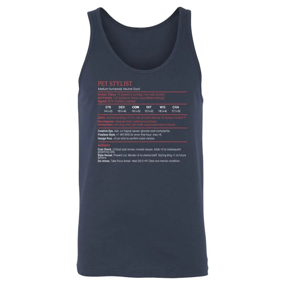 Pet Stylist Stats Block - Navy - 2
