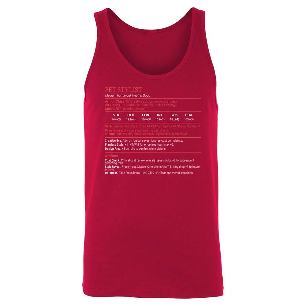 Pet Stylist Stats Block - Red - 6