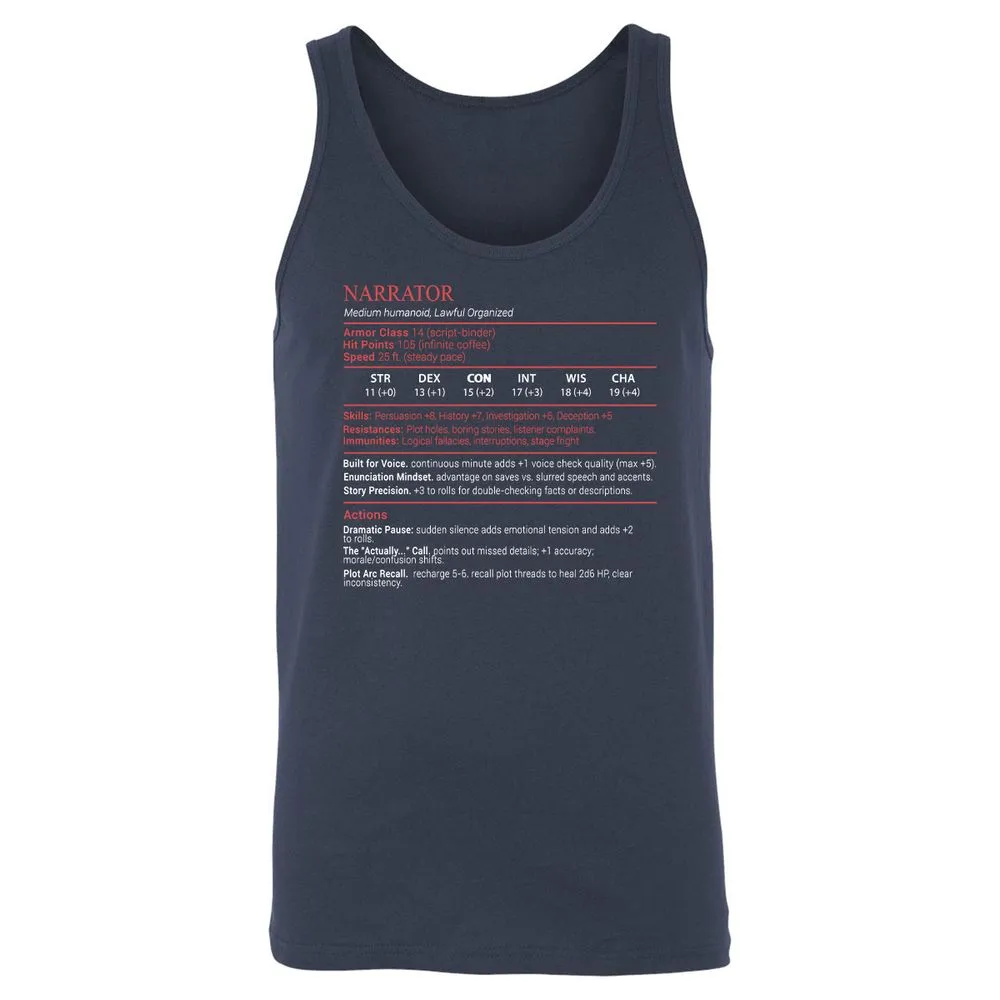 Narrator Stats Block - Navy - 2