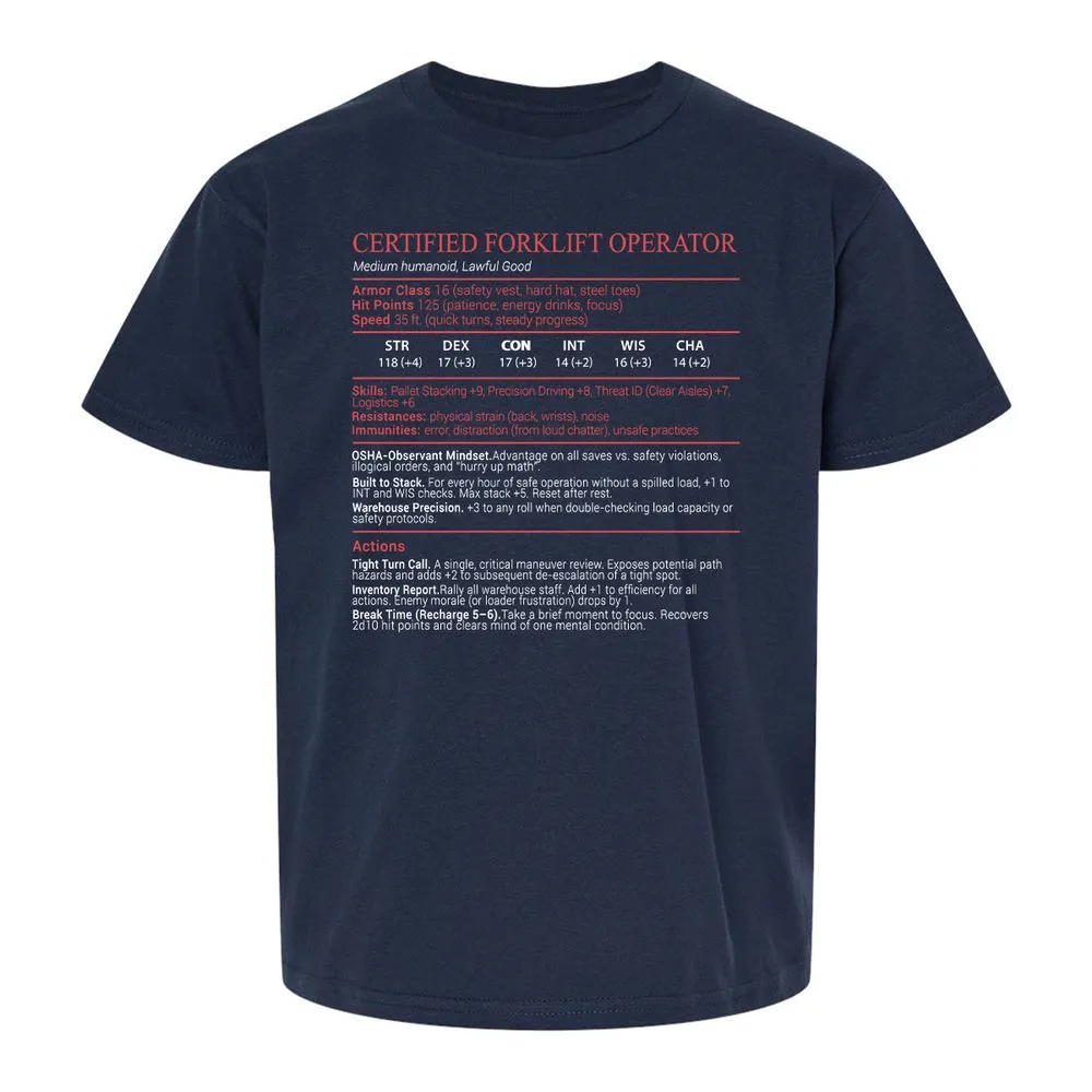 Certified Forklift Operator Stats Block - Navy - 2
