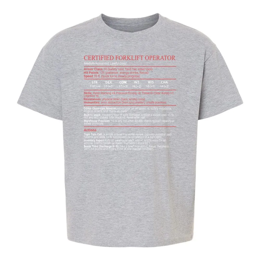 Certified Forklift Operator Stats Block - Sport Grey - 3