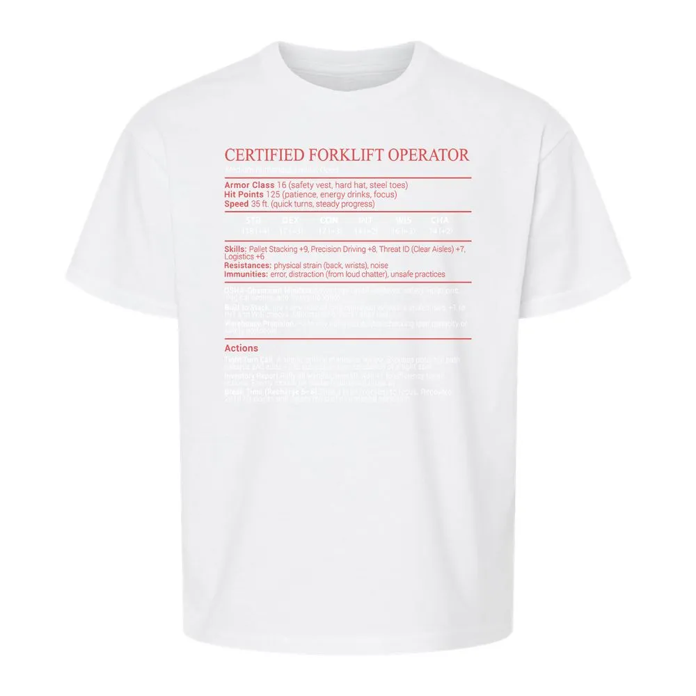 Certified Forklift Operator Stats Block - White - 5