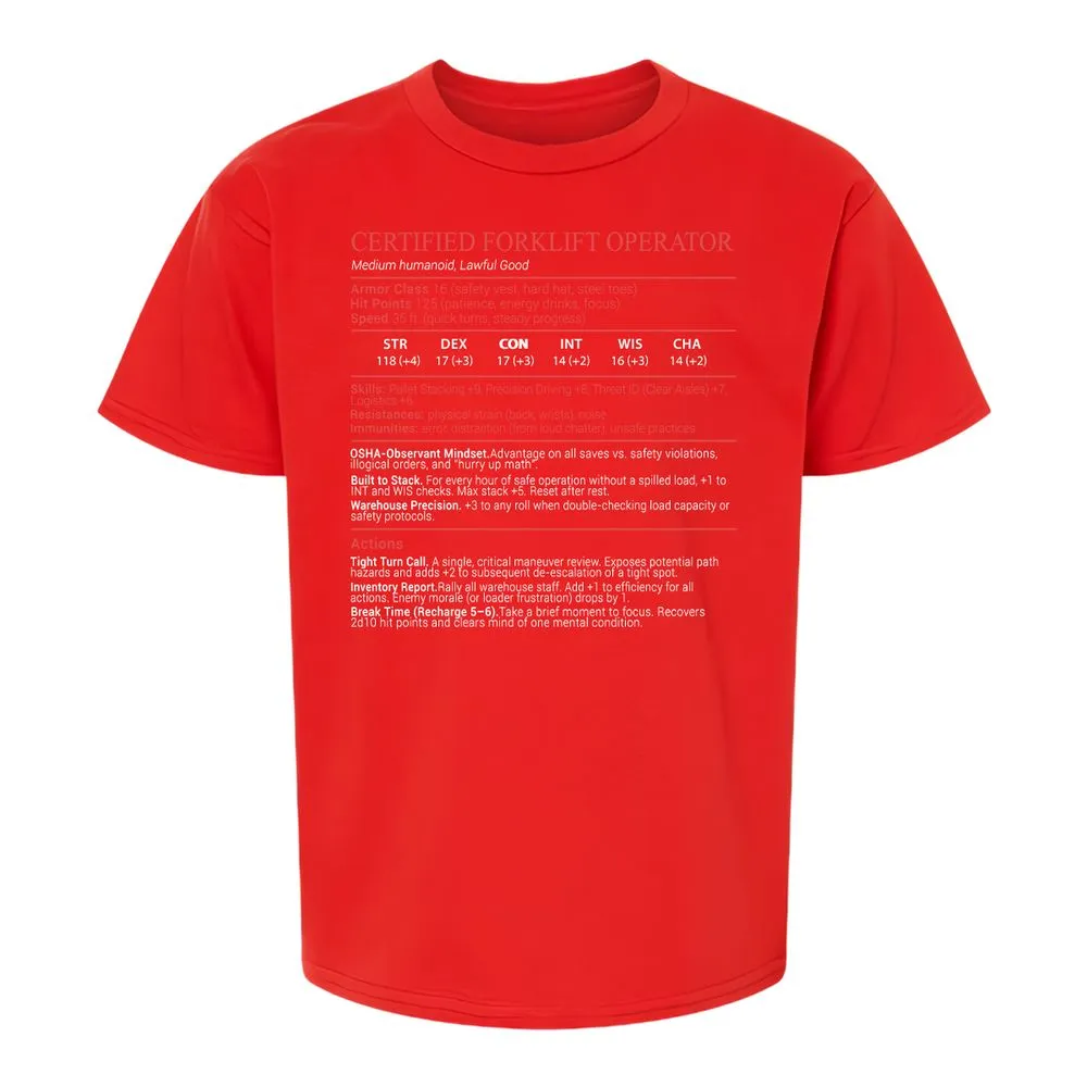 Certified Forklift Operator Stats Block - Red - 8