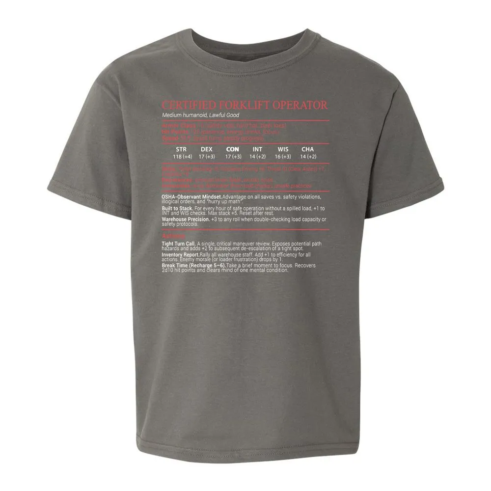 Certified Forklift Operator Stats Block - Charcoal - 11