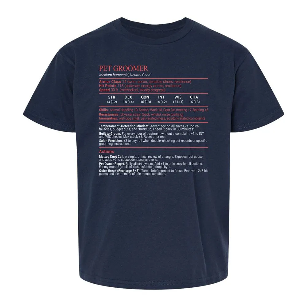 Pet Groomer Stats Block - Navy - 2