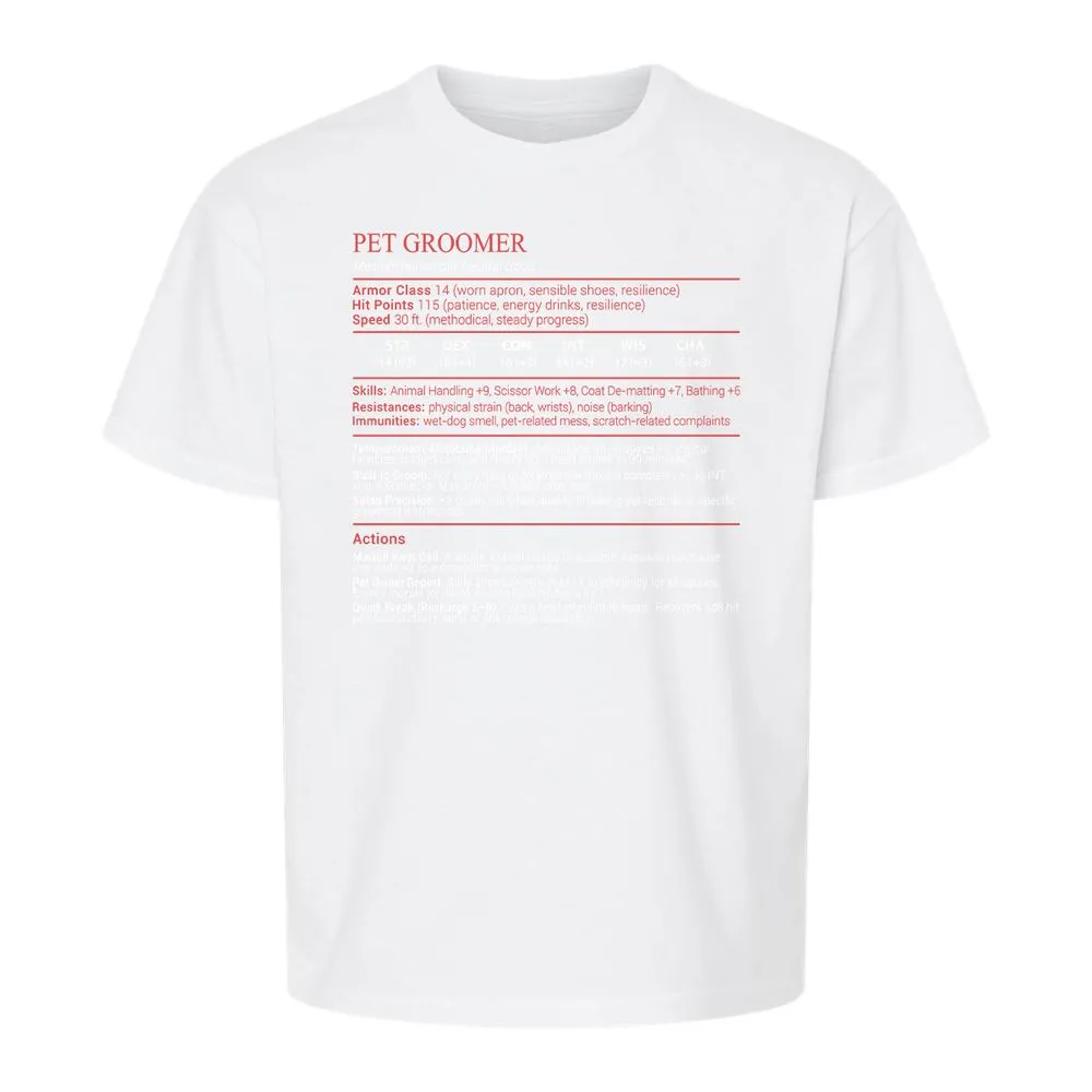 Pet Groomer Stats Block - White - 5