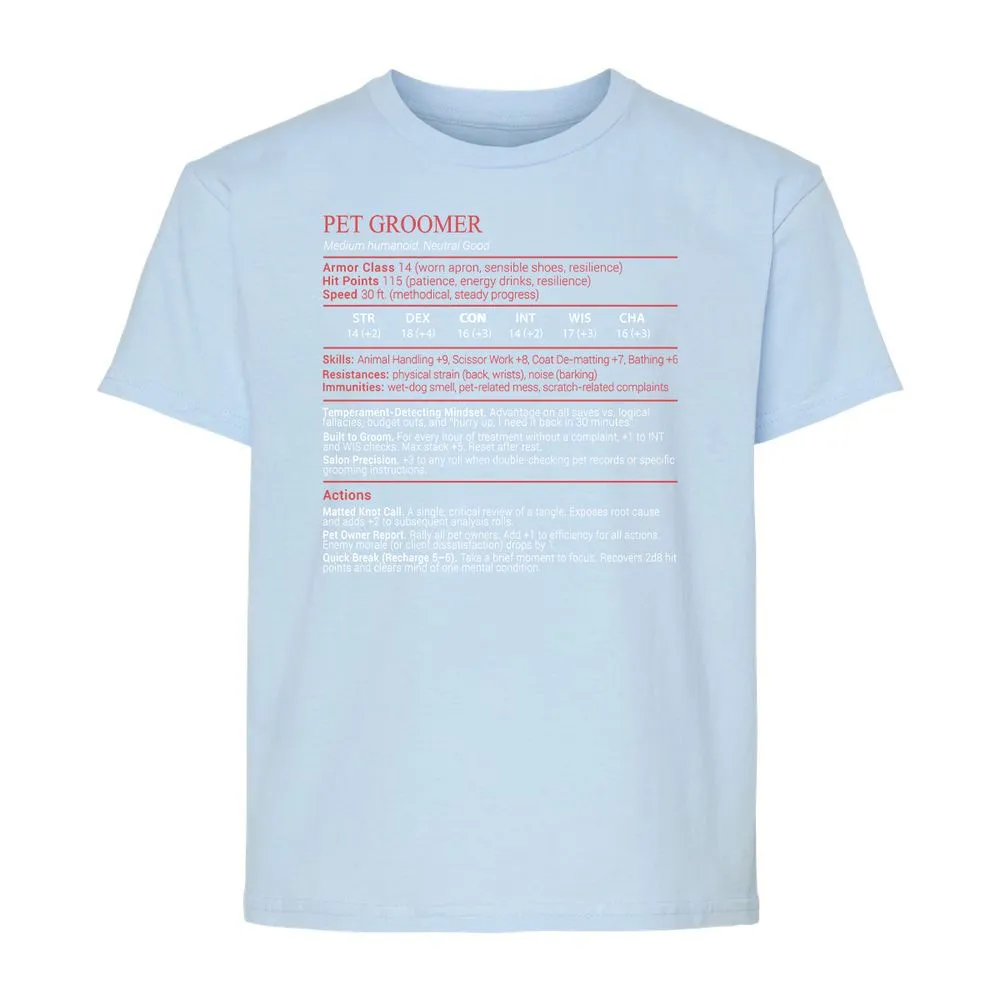 Pet Groomer Stats Block - Light Blue - 6
