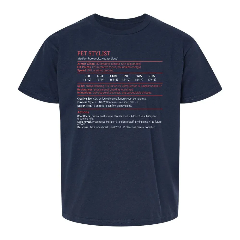 Pet Stylist Stats Block - Navy - 2