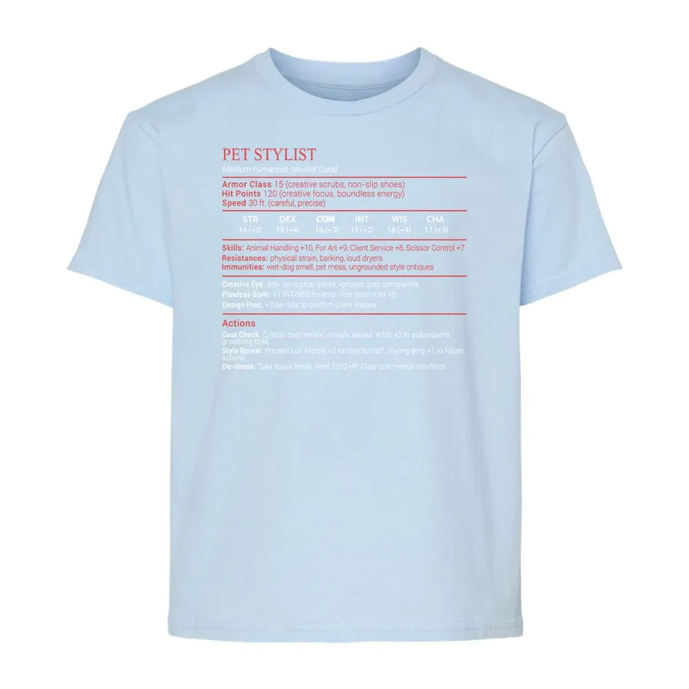 Pet Stylist Stats Block - Light Blue - 6