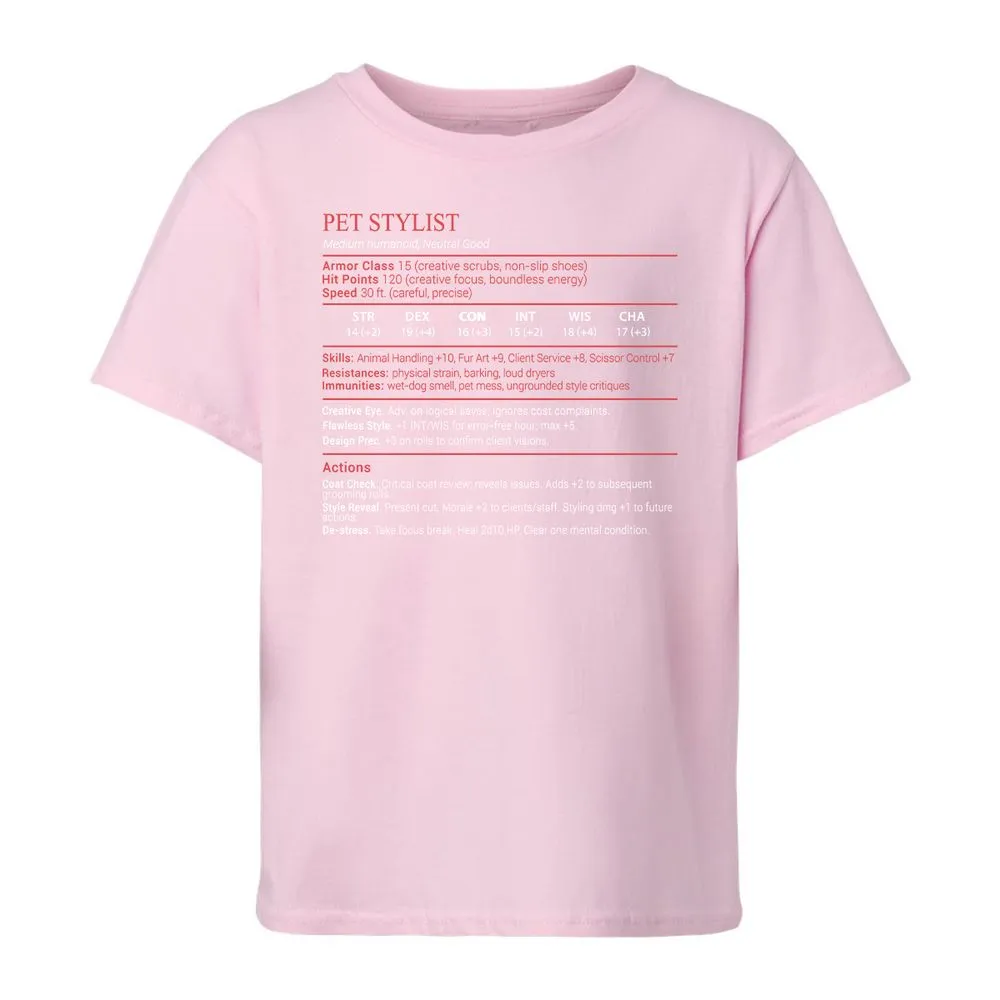 Pet Stylist Stats Block - Light Pink - 7