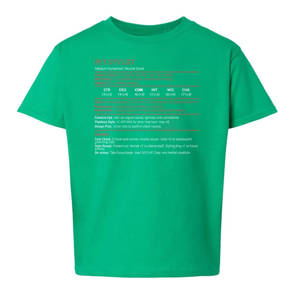 Pet Stylist Stats Block - Irish Green - 16