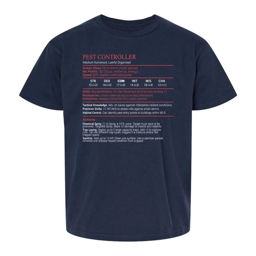Pest Controller Stats Block - Navy - 2