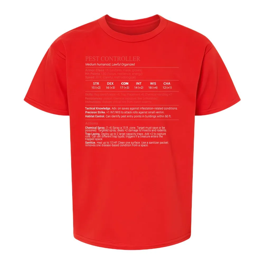 Pest Controller Stats Block - Red - 8