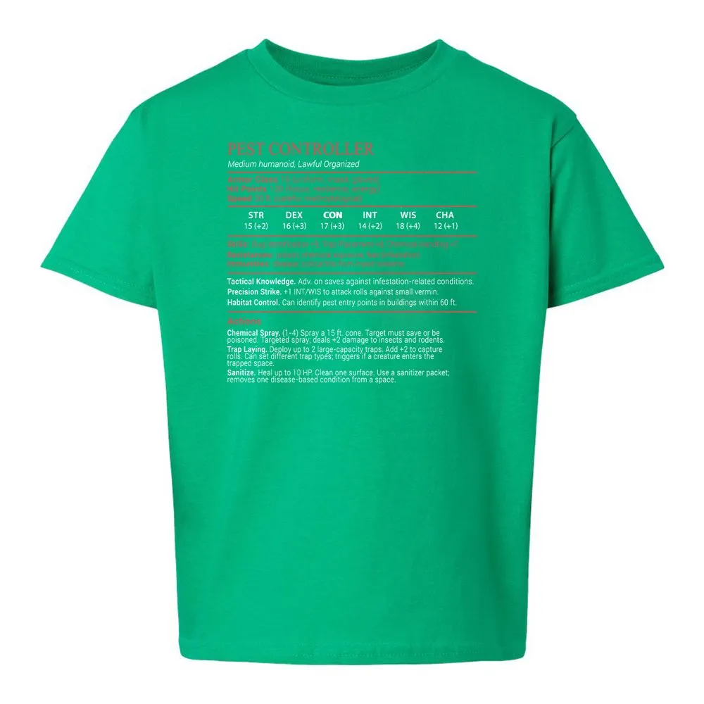 Pest Controller Stats Block - Irish Green - 16