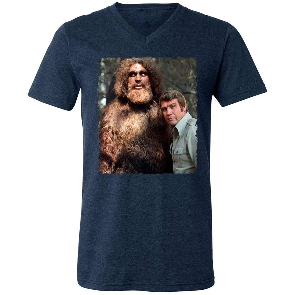 Unisex V-Neck T-Shirt - R6M96SYA - Heather Navy - 3
