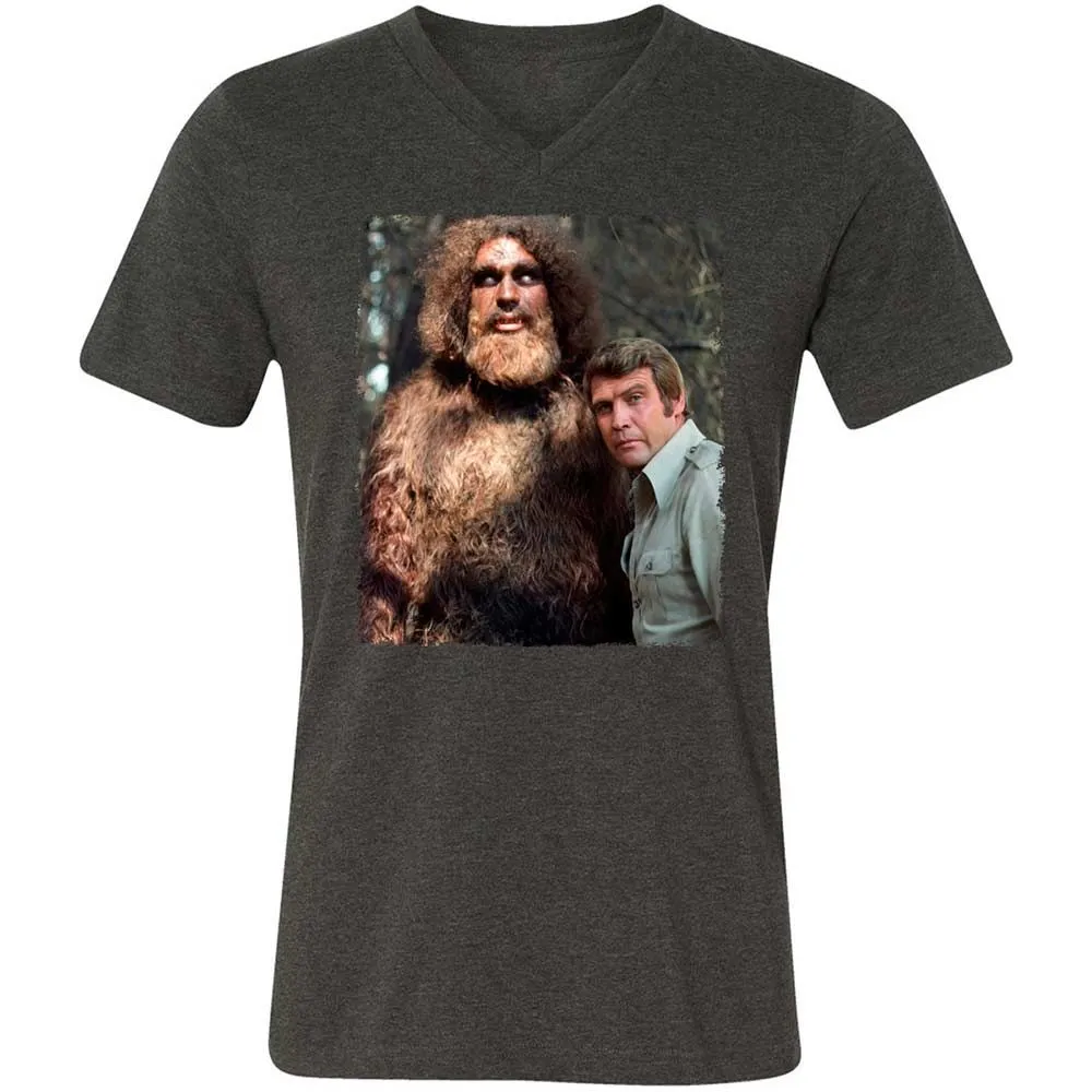 Unisex V-Neck T-Shirt - R6M96SYA - Dark Grey Heather - 9