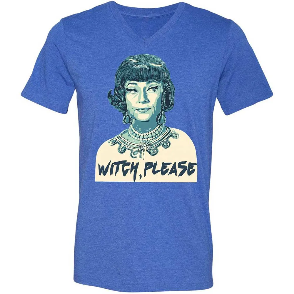 Unisex V-Neck T-Shirt - K6UWBW2V - Heather True Royal - 4