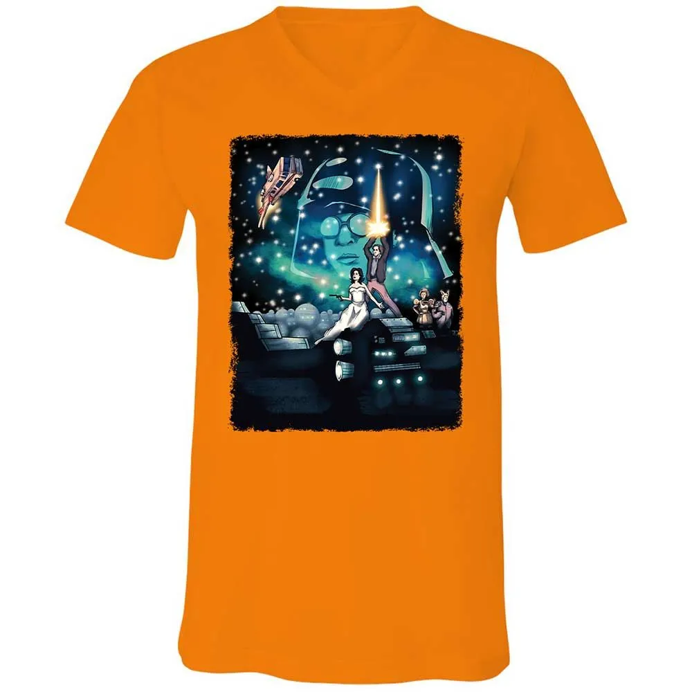 Unisex V-Neck T-Shirt - 5JEGZ8H2 - Orange - 12