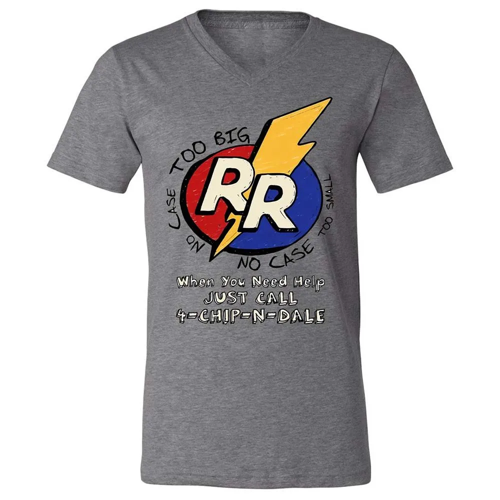 Unisex V-Neck T-Shirt - ABFAP6XQ - Deep Heather - 9
