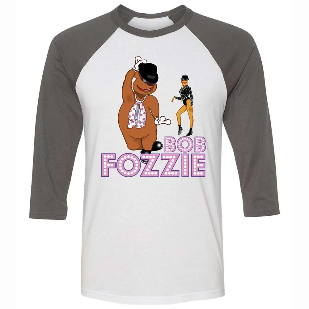 Unisex 3/4 Baseball Tee - TA7BLWBK - White/Asphalt - 2
