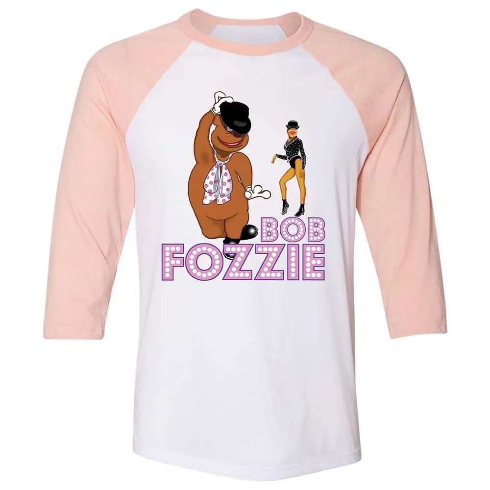 Unisex 3/4 Baseball Tee - TA7BLWBK - White/Heather Peach - 5