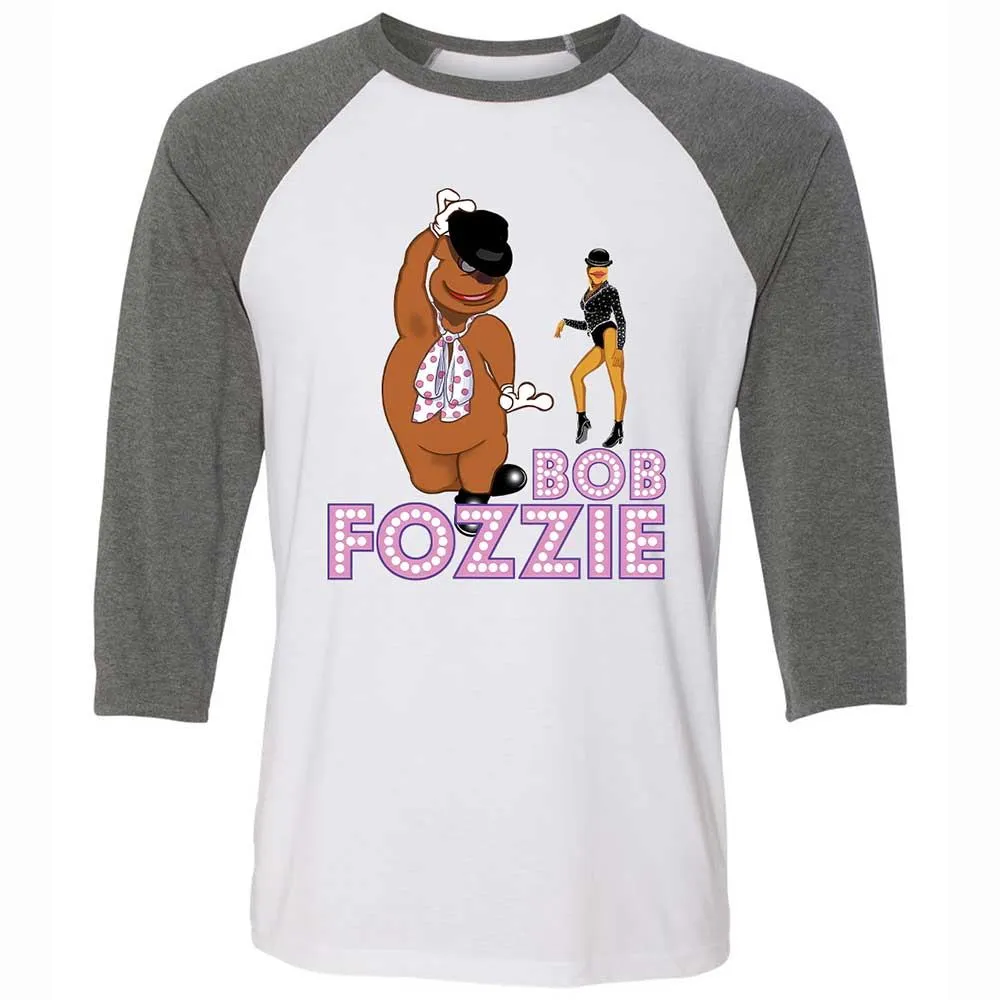 Unisex 3/4 Baseball Tee - TA7BLWBK - White/Deep Heather - 11