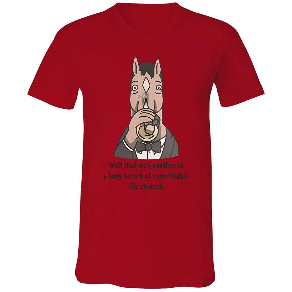Unisex V-Neck T-Shirt - HMTDMAC6 - Red - 5