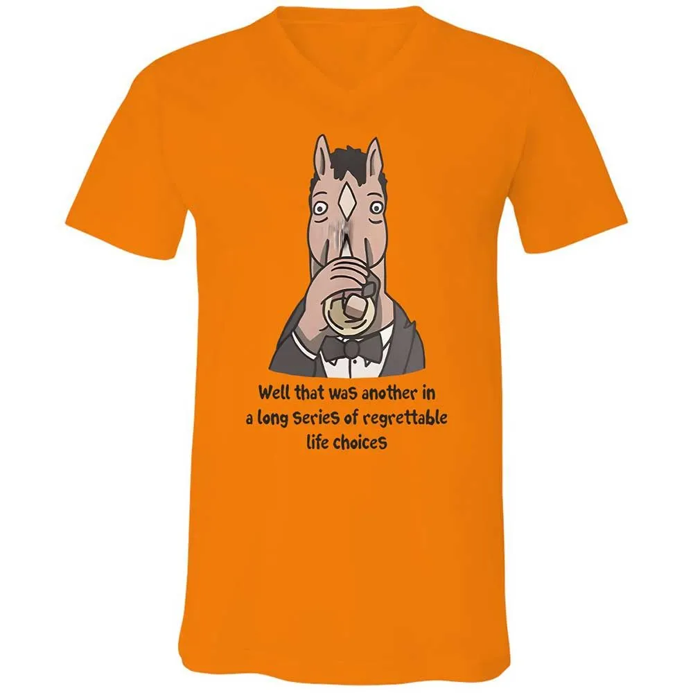 Unisex V-Neck T-Shirt - HMTDMAC6 - Orange - 7